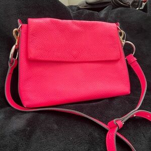 Vince Camuto - Pebble Leather Crossbody Bag - Palo - Hot Pink